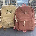 Personalized Name Backpack in Embroidered Corduroy for Kids, Back to School, with Name