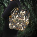 Cute Bookish Ghosties Backpack, Spooky Cute Book Bag, Spooky Season School Bag, Cute Ghostly Garden Rucksack, Cute Reading Ghosts Girl Gift