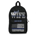 Thin Blue Line Backpack, Police Wife Backpack, Back The Blue, Lightweight Waterproof Backpack, Law Enforcement Backpack, Police Family Gift