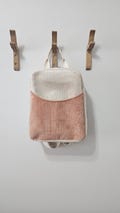 corduary bacpack,orange beige and green beige corduary backpack,for gift,handmade backpack,daily use,gift,summer color backpack