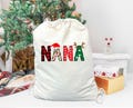 Christmas Gift Bag for Nana, Gift for Nana Tote Bags, Nana Christmas Gifts, Cute Nana Tote Bag, Christmas Family Sack, Christmas Party Bag