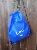 Personalised school bag, Drawstring bag, kids backpack, pe bag, school bag, sports bag, boys bag, gym bag, birthday favours, black bag