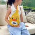 Name Customization New Cartoon Duck Crossbody Bag Kids Personalized Embroidery Handmade Gift Baby Shoulder Bag Chest Bag