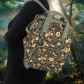 Woodland Mushrooms Butterflies Backpack, Forestcore Laptop Bag, Boho Cottagecore Book Bag, Forest Fairy, Gremlincore Goblincore Rucksack Bag