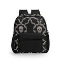 Gothic Black with Gold Skulls 11 Inch Cute All-Over-Print Daypack Backpack