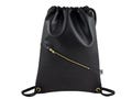 Gym bag cork black with slanted zip pocket