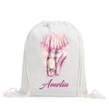 Personalized Ballet Drawstring Bag, Kids School Bag, Personalized Gym Bag, Swimming Bag, Back to School, Drawstring Bag Kids, PE Bag Kit
