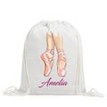 Personalized Ballet Drawstring Bag, Kids School Bag, Personalized Gym Bag, Swimming Bag, Back to School, Drawstring Bag Kids, PE Bag Kit