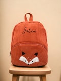 Corduroy fox backpack personalized for free | Fox backpack with name | Kindergarten | Backpack | personalized | orange | Corduroy | Gift
