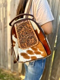 Mini Hand Tooled Leather Backpack