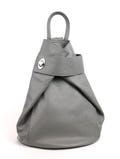 Light Grey Genuine Italian Pebbled Leather Backpack Laptop Casual Backpack Handmade Backpack Women's Leather Rucksack Everyday Backpack