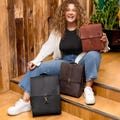 Leather gift for her, laptop backpack, travel backpack, women bag for work, leather laptop bag, rucksack for women