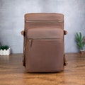 Vintage Full Grain Leather Backpack for Men Women Fits 15.6 Inch Laptop, Travel Rusack Casual Daypack Mens Business Travel Computer Bags