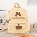 Custom Corduroy Kids Backpack | Minimalist School Bag | Perfect Christmas Present | Vintage Yellow & Green Bag for Kids