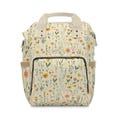 Wildflower Cottage Core Backpack, Multifunctional Diaper Bag, Floral Boho Baby Bag, Mommy Travel Organizer, Baby Shower Gift, Nursery