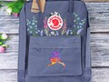 Fjallraven kanken backpack embroidered Alaska flower/ Fjallraven Kanken backpack embroidered with Alaska flower, lupine, forget me knot