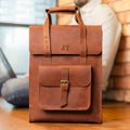 Mens laptop bag, leather laptop backpack, leather rucksack, best man gift, casual daypack, men travel backpack