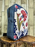 Floral tapestry backpack, women's backpack, embroidered school bag, canvas backpack, mini backpack, laptop backpack