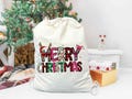 Merry Christmas Santa Sack, Kids Present Gift Bag, Christmas Gift Bag, Santa Stocking Drawstring Bag, Christmas Sack, Large Xmas Gift Bag