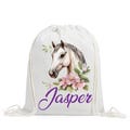 Personalised Horse Riding Bag - Horse Bags - Horse Gifts - Horse Kit Bag - Drawstring Bag - Kids PE Kit Bag - Horse Riding Gifts - Stocking