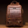 Leather Backpack Men Laptop Backpack Office bag Travel Bag School bag Business Shoulder bag Rucksack Personalized Birthday Gifts for him her
