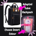 Black Vintage Feeding Tube Backpack, Tubie Backpack, Adapted Backpack