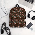 Floral backpack, Travel backpack, Laptop backpack, Back to school, Boho backpack, Girl backpack, Gift for her, Flower art print, College bag