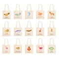 Kindergarten Bag Personalized 100 Designs with Name and Animal Jute Bag Fabric Bag