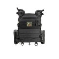 Black Tactical Plate Carrier with Standard Cummerbunds | High-Performance Combat Vest for Law Enforcement and Military Use