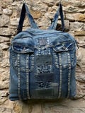 Large Backpack Jeans Upcycling