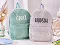 Kids School Bag,Personalized Toddler Backpack,Embroidered Name Child Book Bag,Corduroy Backpack for Students,Back to School,Birthday Gift