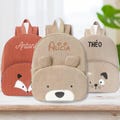 Personalised Corduroy Backpack for kids, Teddy Bear Toddler Backpack, Preschool book bag with name, Back to School gift,Cute animal backpack