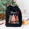 Nurse Christmas Gift Bag, Blessed Nurse Christmas Bag, Nurse Christmas Santa Sack, Nurse Santa Delivery Backpack, Nurse Drawstring Backpacks