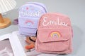 Personalized Mini Backpacks for Babies and Kids ? Custom Monogrammed Toddler Bags, Perfect Seersucker Preschool Book Bags!