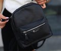 Leather backpack, Women's backpack, Black backpack, Small backpack, Backpack with pocket, Gift for her, Birthday gift