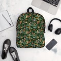 Jungle backpack, Floral backpack, Laptop backpack, Travel backpack, Tiger art print, Back to school, Kids Bookbag, Gift for her