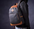 Personalized Mens Leather Backpack, Waxed Canvas Backpack, Rucksack, 16 inch laptop Bag, Gift For Him, Christmas Gift, Gift For Boyfriend