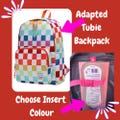 Check Feeding Tube Backpack, Tubie Backpack, Adapted Backpack for 1 or 2 bottle/bag