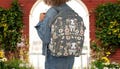 French Lop Bunny Rabbit Large Travel Casual Daypack, Holdall Bag With Floppy Eared Rabbit Artwork, Rucksack, Bunny Lovers Backpack Gift