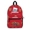 Personalized Roblox Robux Backpack Your Name - Nickname, Versatile Safe, Comfortable for School, Red, Ideal for Fans, Gift
