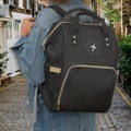 Black Bookbag for College, Travel, Business Laptop Case, Father's Day Gift for Mom, Multifunctional Bag for Hiking, Camping, Work