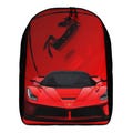 Red and Black Ferrari Minimalist Backpack