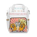 Funny Food Lover Diaper bag with Chicken Nuggets and Cheese Design  Cute Cartoon Diaper Bag