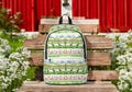 Counting Sheep Artistic Cun Fun Design Womens Girls Kids Child Toddler School Elementary Preschool Custom Nylon Backpack School Bag Gift