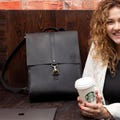 Women backpack for work, personalized backpack, leather laptop bag, rucksack for women, leather gift for her, casual backpack for wife