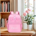 Cute ballet dance storage bag backpack, sequin decoration children's custom school bag, ballet gymnastics embroidery name backpack