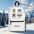 Ski Backpack - Cute Winter Sport Lover Bagpack, Ski Bag, Lovely Skiing Gift, Snow Sport Backpack, Winter Adventure Rucksack