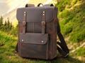 Handcrafted 16" Personalized Leather Backpack - Unisex College Rucksack for Stylish Students Travel Gifts For Men Anniversary Gift For Her